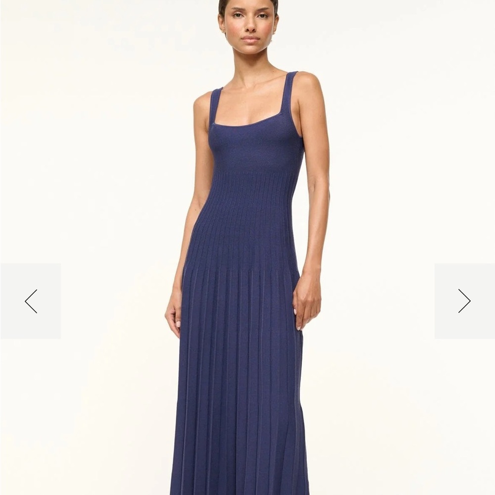 STAUD ELLISON DRESS NAVY